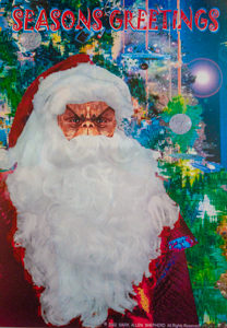 Santa "MORN"  Greeting card (message: "Seasons Greetings")